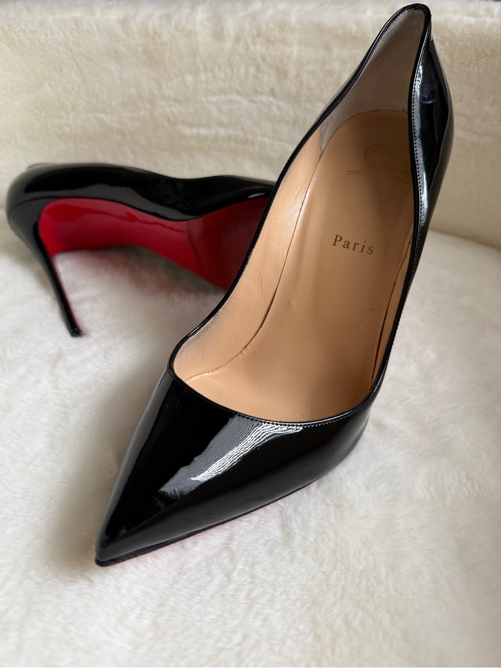 Christian Louboutin So Kate 120 Black Patent Leather Pumps